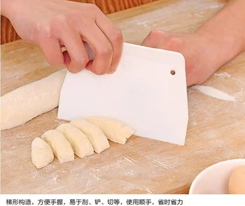 Nož za tijesto i rezanje krem kolač odbora za выскабливания pečenje plastični strugač trapezoidni-link plate male alate za pečenje silikonska lopatica