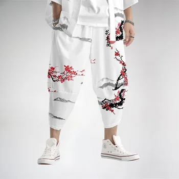 Modni Muške ženske sportske hlače U Kineskom Stilu S Cvjetnim Ispis U Stilu hip-hop, Duge Hlače Za Muškarce, Odjeća, Tople